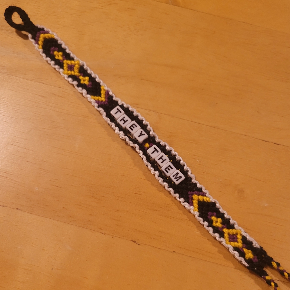 "They Them" Friendship Bracelet